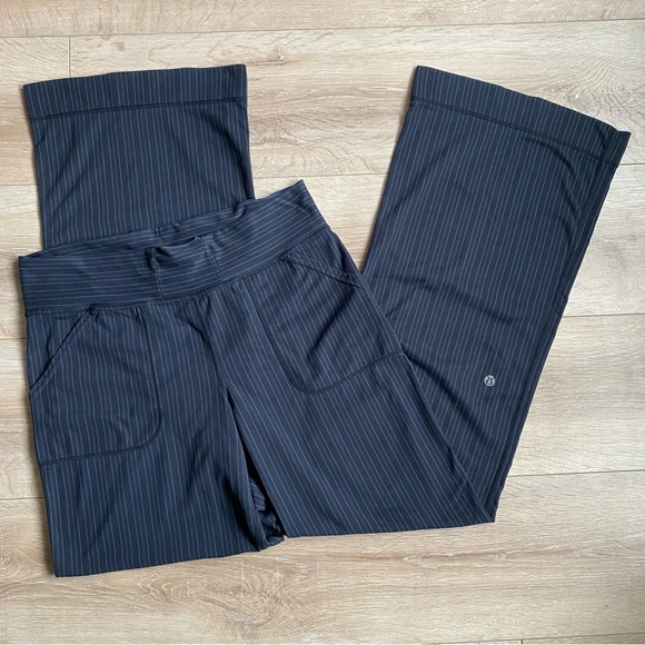 lululemon athletica Pants - Lululemon Still pants wide leg pinstripe pants size 6